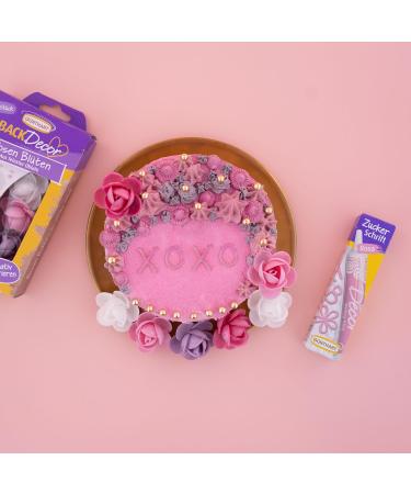 G nthart Backdecor 25g Pink Sugar Script for Desserts - Beautiful Lettering &amp; Patterns - Perfect for Cakes &amp; Treats - Buy Online on GoSupps.com