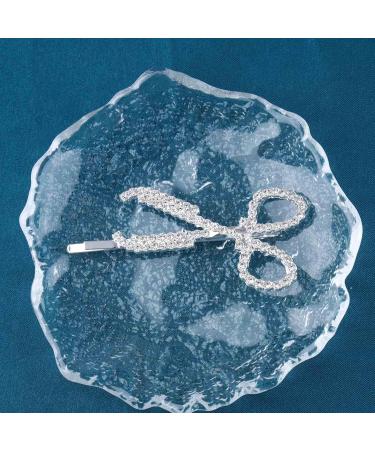 Yheakne Vintage Crystal Hair Clip Pin Silver Cz Scissors Hair Pins Rhinestone Hair Barrette Hairpin Shine Crystal Headpieces Decorative Bobby Pins Headwear Metal Hair Accessories for Women and Girls - Buy Online on GoSupps.com