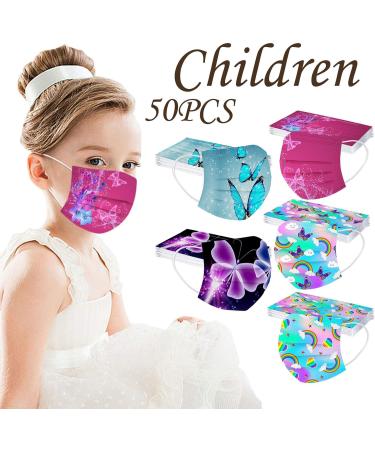 Ncqifei 50 Pack Disposable 3-Layer Children s Face Masks - Cute Cartoon Designs for Boys & Girls - Breathable Mouth & Nose Protection for Schooling - Buy Online on GoSupps.com