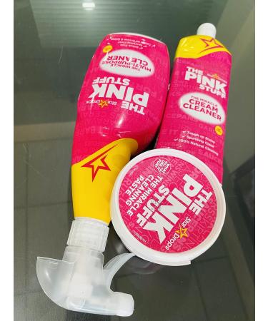 Housold 850g Pink Stuff Cleaning Paste with 750ml Pink Stuff Spray & 500ml Pink Stuff Cream Cleaner Multipurpose Household/Bathroom Cleaner Spray (Includes 1 Cleaning Sponge) - Buy Online on GoSupps.com