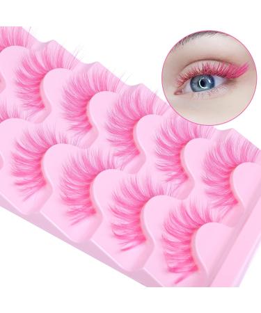 16MM Colored Eyelashes - 6 Pairs 3D Fluffy Soft Faux Mink Lashes for Christmas Cosplay - Buy Online on GoSupps.com