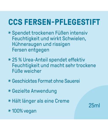 CCS Heel Repair Stick - 25ml | Ultimate Dry Feet & Cracked Heels Solution with 25% Urea for Smooth Hydrated Skin - Buy Online on GoSupps.com