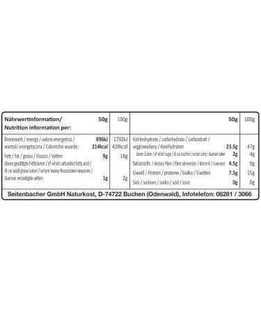 Seitenbacher Organic crispy and lowsugar mix individually packed 1 x 500 g - Buy Online on GoSupps.com