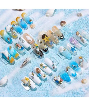 Summer Beach Nail Art Rhinestones- Ocean Theme Studs & Charms for DIY Manicure - Buy Online on GoSupps.com