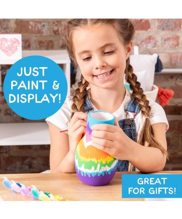 Paint Your Own Ceramic Pottery Kit for Kids | Fun Staycation Activity | Flower Pot, Vase & Bowl | Ages 6-9 - Buy Online on GoSupps.com