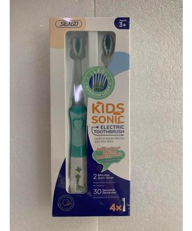 Seago SG-977 Electric Toothbrush for Kids (3-12 Years) - Waterproof Smart Timer 4 Soft Brush Heads Colorful Light - Perfect for Boys & Girls - Buy Online on GoSupps.com