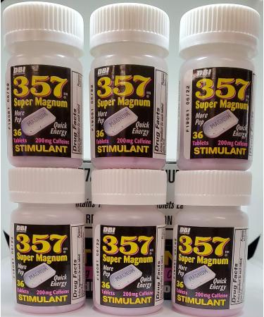 357 Magnum Caffeine 36ct Bottles(pack of 3)