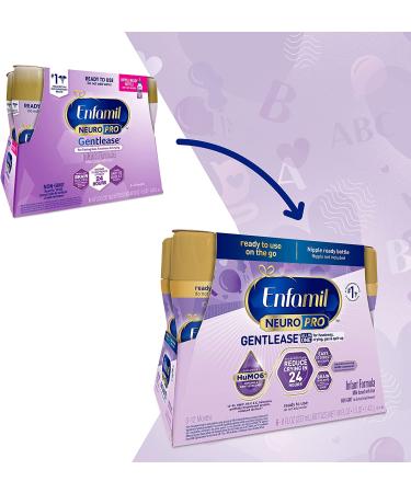 Enfamil NeuroPro Gentlease Baby Formula 8 Fl Oz Bottles (Pack of 4) - Brain and Immune Support with DHA - Clinically Proven to Reduce Fussiness, Gas, and Spit-Up in 24 Hours - Buy Online on GoSupps.com
