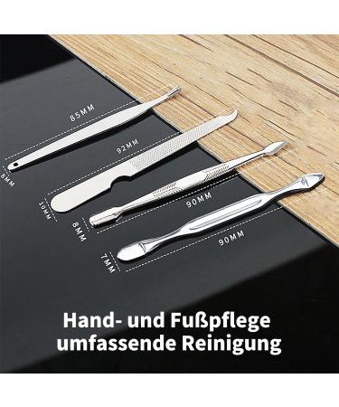 Pedicure Knife Kits Nail Scissors Set Professional Nail Clippers Care Set Nail Set Manicure Tools Folded Bag Men Women Dead Skin Acne Removal - Buy Online on GoSupps.com