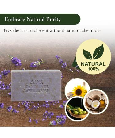 ADK Natural Balsam & Lavender Soap Bar - 16 oz Handmade Organic Vegan Moisturizing Soap for All Skin Types - Buy Online on GoSupps.com