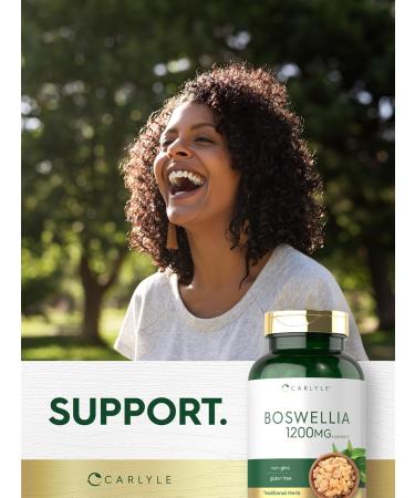 Carlyle Boswellia Extract Capsules | 250 Count | Boswellia Serrata Complex with Black Pepper Extract | Non-GMO Gluten Free Supplement - Buy Online on GoSupps.com