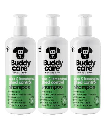 Fell care shampoo from BuddyCare - Shampoo for checking the hair loss in dogs - with aloe vera and pro -vitamin B5 (500ml X3) hair loss control 500ml X3 - Buy Online on GoSupps.com