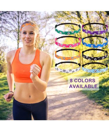 SATINIOR 8 Pack Soccer Hair Accessories - Elastic Headbands for Girls - Football Hairbands for Sports - Buy Online on GoSupps.com