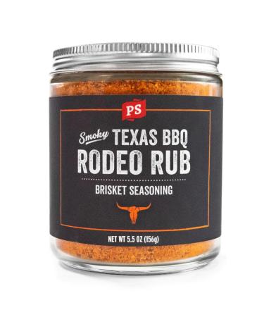 PS Seasoning Rodeo Rub Texas-Style Brisket - Texas BBQ Flavor Rub Seasoning, Dry Meat Rub for Steaks, Pork, Chicken, Beef - Use for Grilling, Smoking or Baking