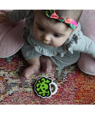 Fat Brain Toys Brain Teether - Green Baby Toy for Ages 0-2 | Educational Teething Toy - Buy Online on GoSupps.com