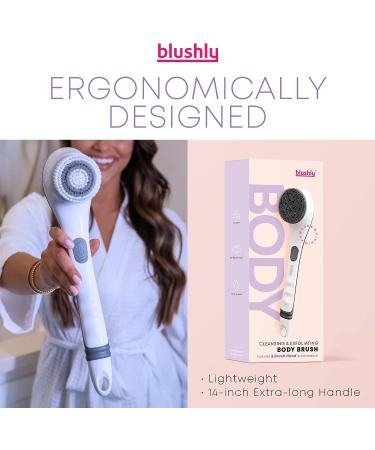 Blushly Rechargeable Exfoliating Body Brush with 3 Cleansing Heads | Shower Body Brush - 14 Turquoise - Buy Online on GoSupps.com