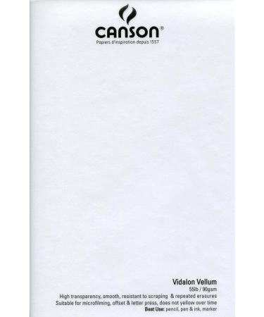 Canson Artist Series Vidalon Vellum Paper 9x12 Foldover Pad - 50 Sheets (55lb/90g) | Ideal for Adults and Students - Buy Online on GoSupps.com