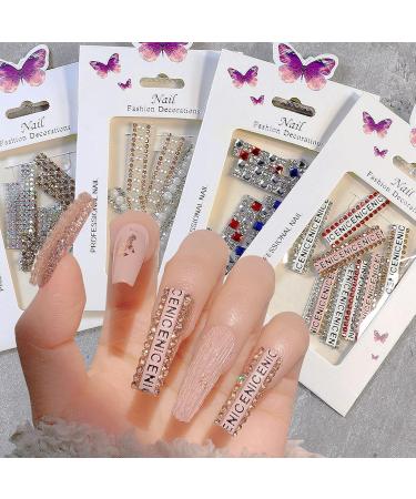 Luxury 3D Nail Letters Ribbon Tape with Rhinestones | DIY Nail Art Tools & Decorations - International Shipping Available - Buy Online on GoSupps.com
