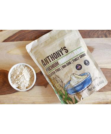 Anthony's Premium 1lb Sorghum Flour - Gluten Free, Non GMO, Finely Ground - Buy Online on GoSupps.com