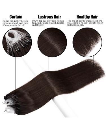 Buy Micro Loop Hair Extensions - Halo Human Hair 0.5g/50g Pack Silky Smooth Pre-Bound 18 Inch #2 - International Shipping Available - Buy Online on GoSupps.com