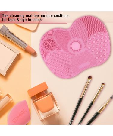 EDMIRE Silicone Makeup Brush Cleaner Pad with Suction Cups - Cleans Eyeshadows, Foundations, Blush, Highlighters - Buy Online on GoSupps.com
