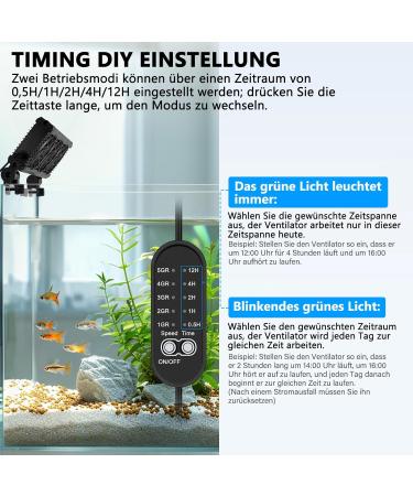 Fishkeeper Aquarium Cooler | Adjustable Air Speed & Timer | Quiet Fans for Freshwater & Saltwater Aquariums Up to 60 cm - 3Fan-12W - Buy Online on GoSupps.com