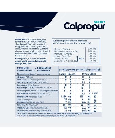 Hydrolyzed Collagen Powder | 30 Days | Sport Muscles & Joints | BCAA Magnesium Zinc + Vitamins B2 B3 & C | Flavor Neutral | COLPROPUR - Buy Online on GoSupps.com