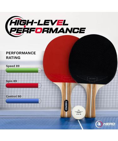 Premium Ping Pong Paddles Set of 4 with Balls and Carrying Case - High Performance 3-Star Table Tennis Set - Buy Online on GoSupps.com
