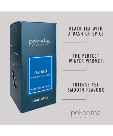 PekoeTea Edinburgh Chai Black Tea - Premium Indian Black Tea with Chai Spices - 50g Box - Buy Online on GoSupps.com