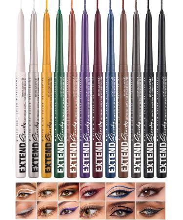 Eye Liner Pens Gel Liner Pencils | 12 Colors Waterproof Eye Color Professional Gel Pens Smudge Proof Makeup Cosmetic Set - Buy Online on GoSupps.com