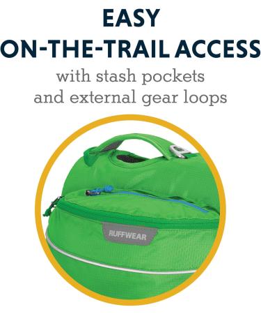 Ruffwear Hiking Backpack for Very Small Dogs | Adjustable XS Size | Meadow Green Approach Pack | Ideal for Hiking Adventures - Buy Online on GoSupps.com