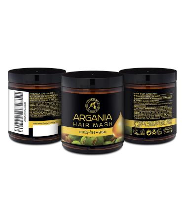AROMATIKA Argan Hair Mask 8.45 Oz - Restorative Formula with Natural Argan & Coconut Oil - For All Hair Types - Paraben & Dye Free - Buy Online on GoSupps.com