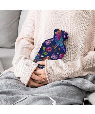 Birds Flowers Hot Water Bottle with Plush Cover | Hand Warmer for Adults & Kids | 26.5x15.3cm - Perfect for Cozy Comfort - Buy Online on GoSupps.com