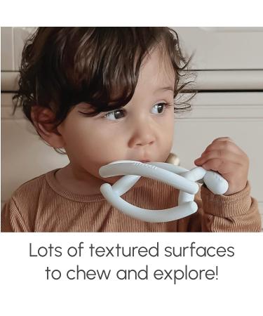 Smooch Rocking Teething Toys for Babies 0-6 Months | Silicone Baby Teether for Teething Relief | Coral+Amber - Buy Online on GoSupps.com