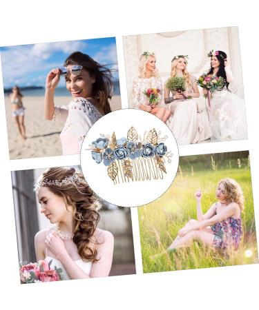 Angoily Bridal Comb Decorative Hair Clips Bride Bridesmaids Crystal Headpiece Bridesmaid Hair Accessories Women Hair Side Combs Floral Hair Clip Pearl South Korea Women's Fabric - Buy Online on GoSupps.com