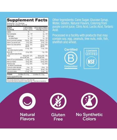 OLLY Kids Multivitamin + Probiotic Gummy | Berry Flavored Chewables for Digestive Support | 120 Count Pouch - Buy Online on GoSupps.com