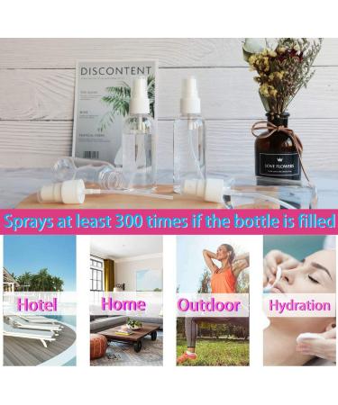 3 Pack 50ml Fine Mist Mini Spray Bottles - Refillable Reusable Atomizer Travel Bottles for Liquid - Clear - Buy Online on GoSupps.com