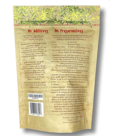 Foothills Naturals Wormwood Herb Cut and Sifted Organic - 8 Ounces / 227 Grams - Buy Online on GoSupps.com