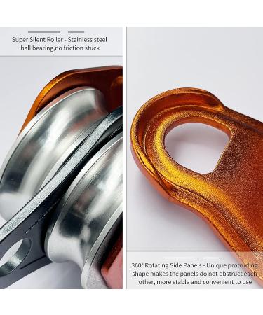 S.E.PEAK 30kN Double Pulley Sheave w/ Swing Plate CE - High Strength Rescue Pulley for Zipline Climbing & Rock Rescue - Fits 13mm Rope - Holds Up to 6750lbs - Orange - Buy Online on GoSupps.com