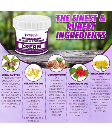 Natrulo Natural Eczema & Psoriasis Cream 2oz Gentle Itch Relief for Adults, Kids & Babies - Buy Online on GoSupps.com