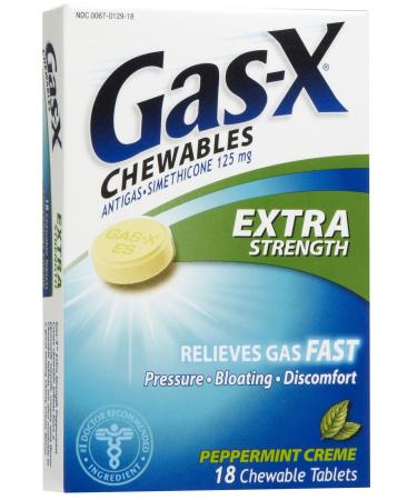 Gas-X Chewable Tablets-Peppermint Creme-18 ct.
