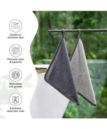 Yiclick Exfoliating Washcloth Set - 5Pcs Body Scrubber Travel Shower Cloth for Men & Women Exfoliating Towel & Loofah - Buy Online on GoSupps.com
