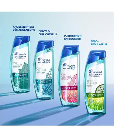 Head & Shoulders Pure Intense Scalp Detox Anti-Dandruff Shampoo 3x250ml With Marine Minerals For Oily Scalp Up to 100% Dandruff Eliminated - Buy Online on GoSupps.com