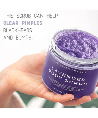 Brooklyn Botany Dead Sea Salt and Lavender Body Scrub - Moisturizing Exfoliating Scrub for Face, Hand, Foot - Anti-Aging Benefits - Great Gift for Women & Men - 10.5 oz Lavender - Buy Online on GoSupps.com