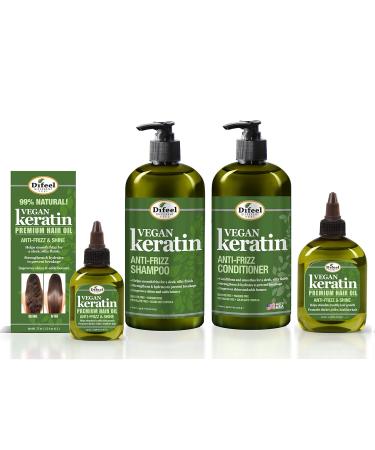 Difeel Vegan Keratin Anti Frizz Conditioner 33.8 oz - Cruelty Free & Vegan | International Shipping - Buy Online on GoSupps.com