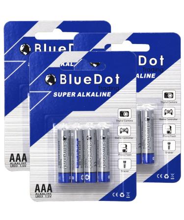 BlueDot Trading AAA Alkaline 1.5v Batteries Long Lasting All-Purpose Battery for Popular Gadgets Household and Business Easy to Open Packs 12 Count 12 Count (Pack of 1)