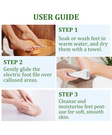 BarberBoss Electric Foot File Hard Skin Remover - Feet Hard Skin Remover Electric Foot Files for Hard Skin Premium Callus Remover for Feet Comprehensive Pedicure Set for Feet (Green/White) - Buy Online on GoSupps.com