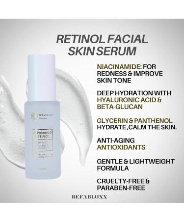 Advanced Retinol Serum Skin Booster- Face, Neck Anti Aging Night Serum - Hyaluronic, Niacinamide, Collagen, Glycolic Acid, Vitamin C & E for Wrinkles, Fine Lines & Dark Spots for Women & Men Hydration Boost 1.7 Fl Oz (Pack  - Buy Online on GoSupps.com