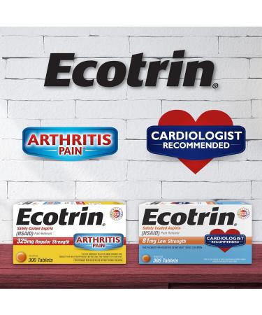 Ecotrin Low Strength Aspirin 81mg 270 Safety Coated Tablets - Cardiologist Recommended (6 pack) - Buy Online on GoSupps.com