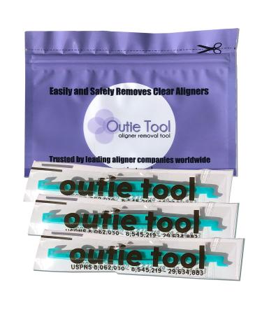 | Clear Aligner Invisible Braces Removal Tool | Patented Design | 1 Pack Contains 3 Tools (Pacific Singles)